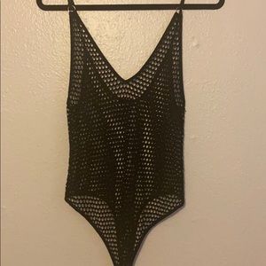 Fishnet body suit